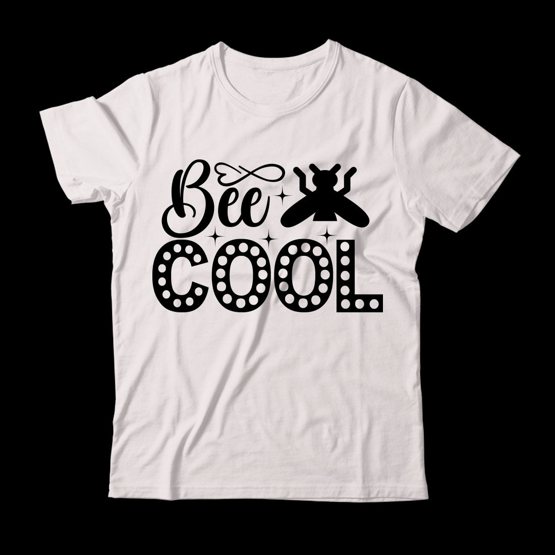 White t - shirt with the words bee cool on it.