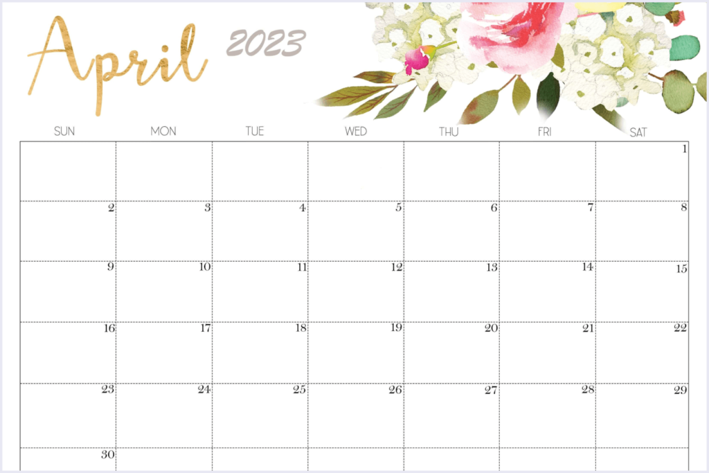 50+ Cute April Calendars 2023 - MasterBundles