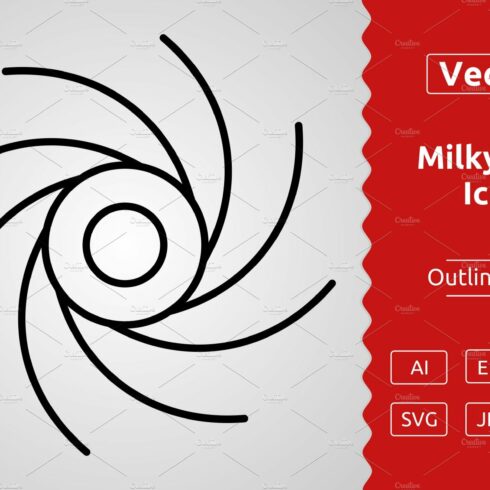 Vector Milky Way Outline Icon cover image.