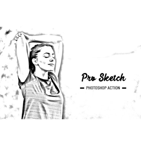 Pro Sketch Photoshop Action cover image.