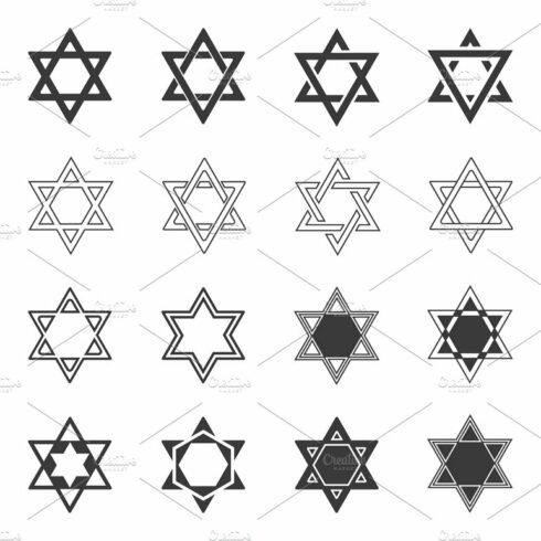 Star of David icons cover image.