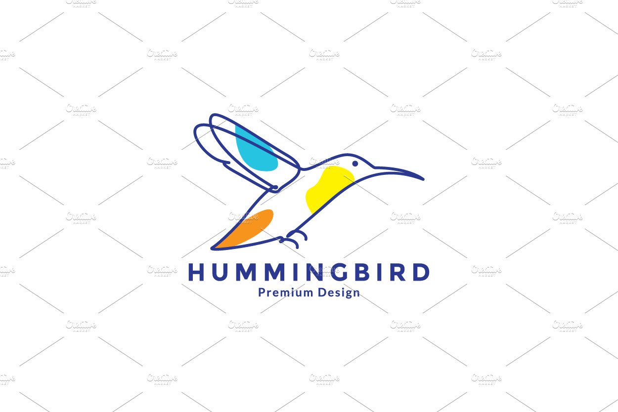 lines art abstract color bird logo cover image.