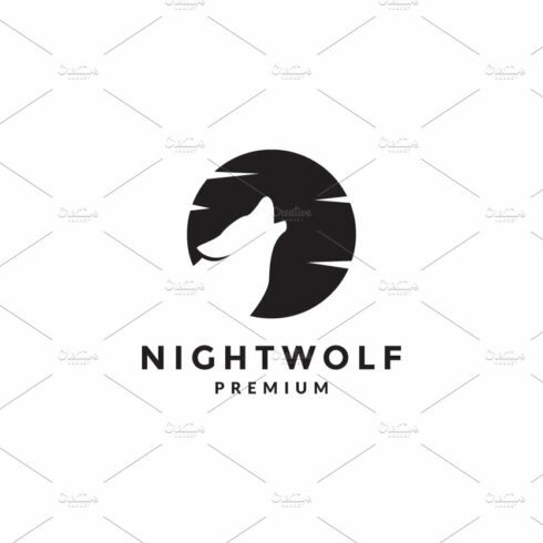 wolf head roar night logo symbol cover image.