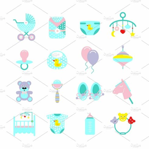 Baby Colored Icon Set cover image.