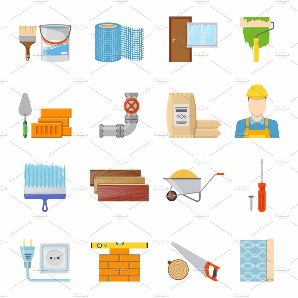Construction materials and tools MasterBundles