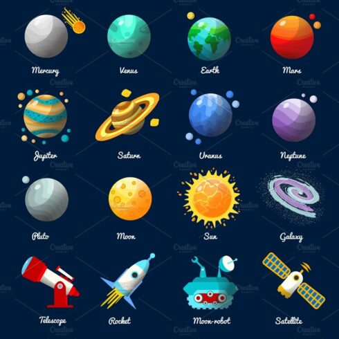 Space Universe Icon Set cover image.
