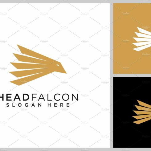 falcon head logo vector design cover image.