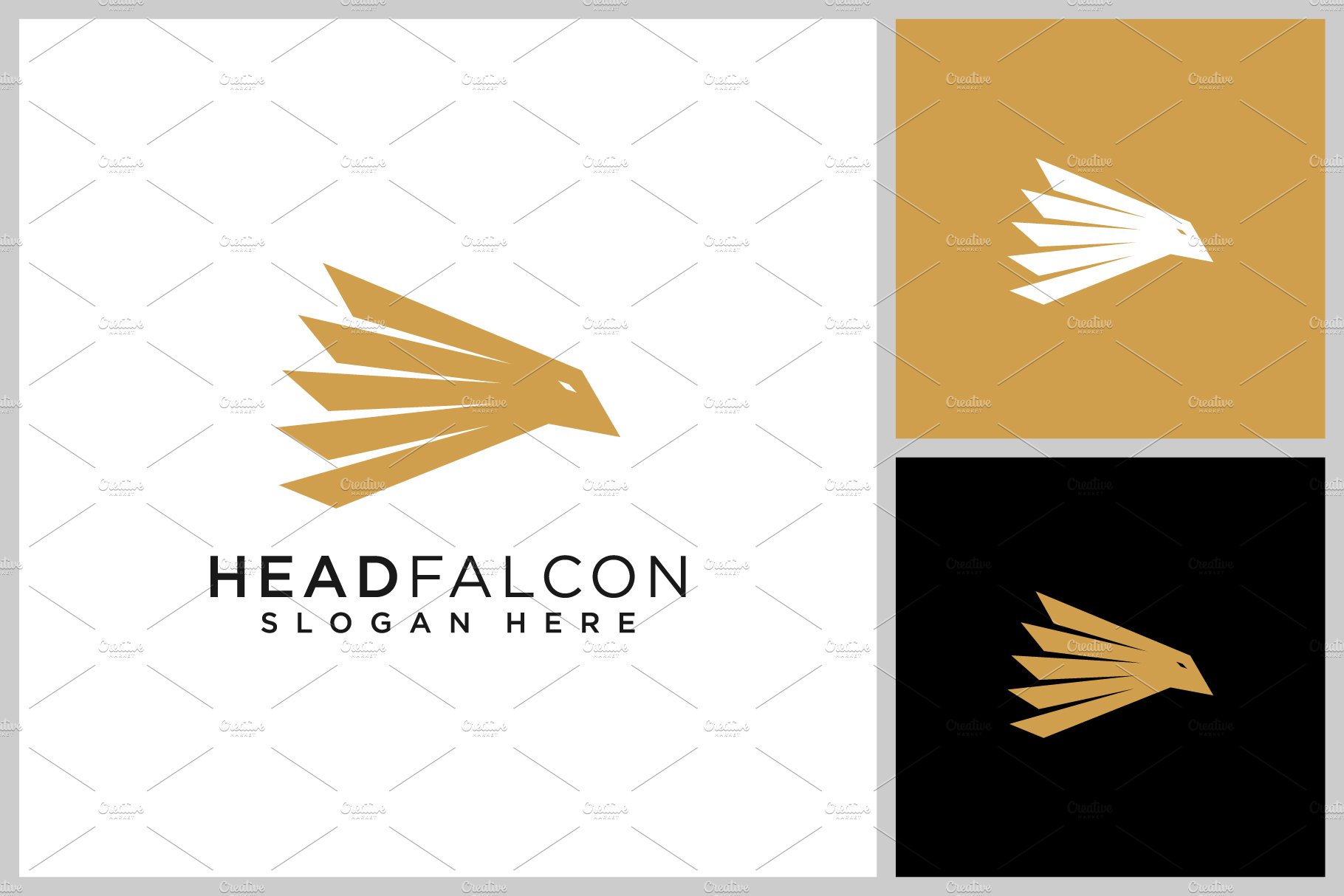 falcon head logo vector design cover image.