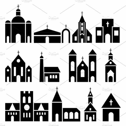 Church building icons cover image.