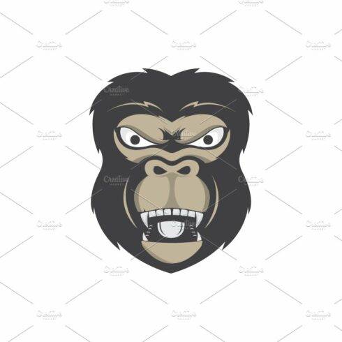 cool face gorilla  scream logo cover image.