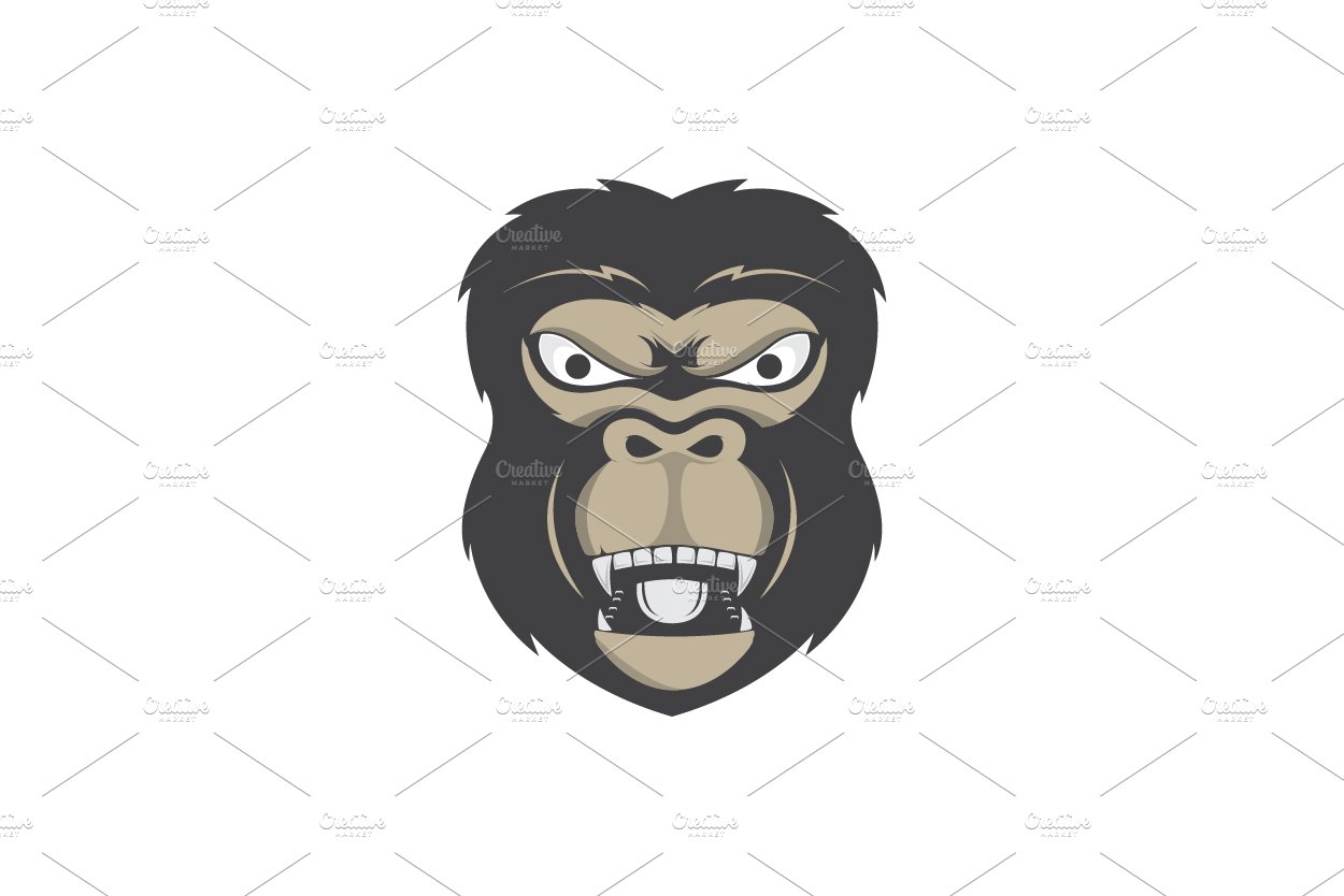 cool face gorilla  scream logo cover image.