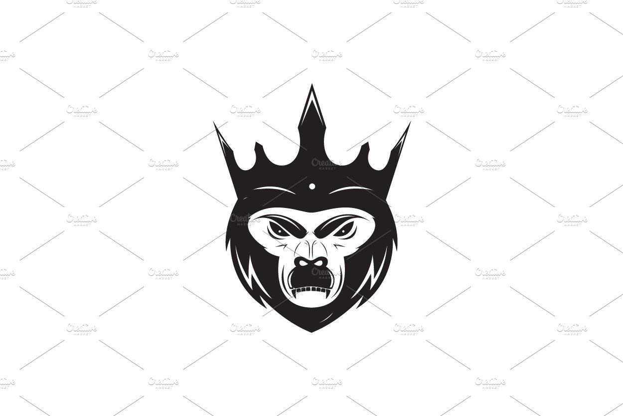 monkey king face with crown logo cover image.