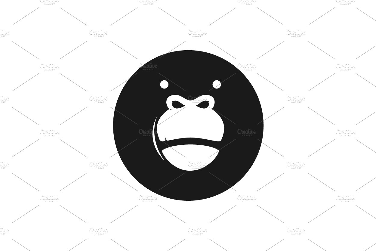 black circle with gorilla face logo cover image.