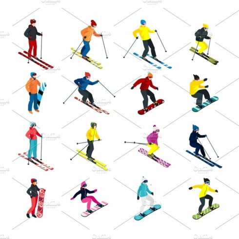 Skiing and snowboarding set cover image.