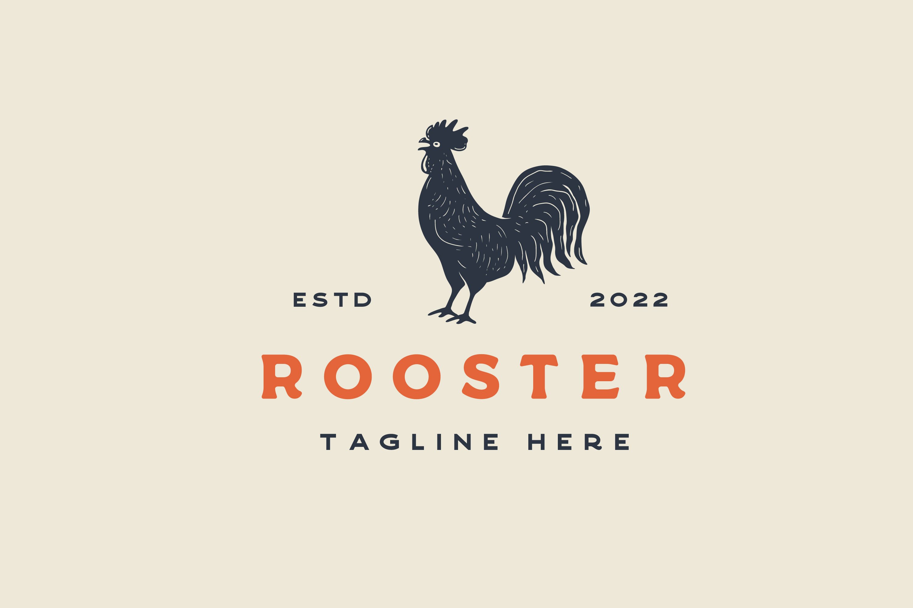 Retro Rooster Silhouette Logo cover image.