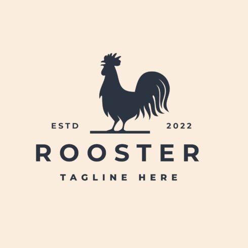 Rooster Silhouette Logo Design cover image.