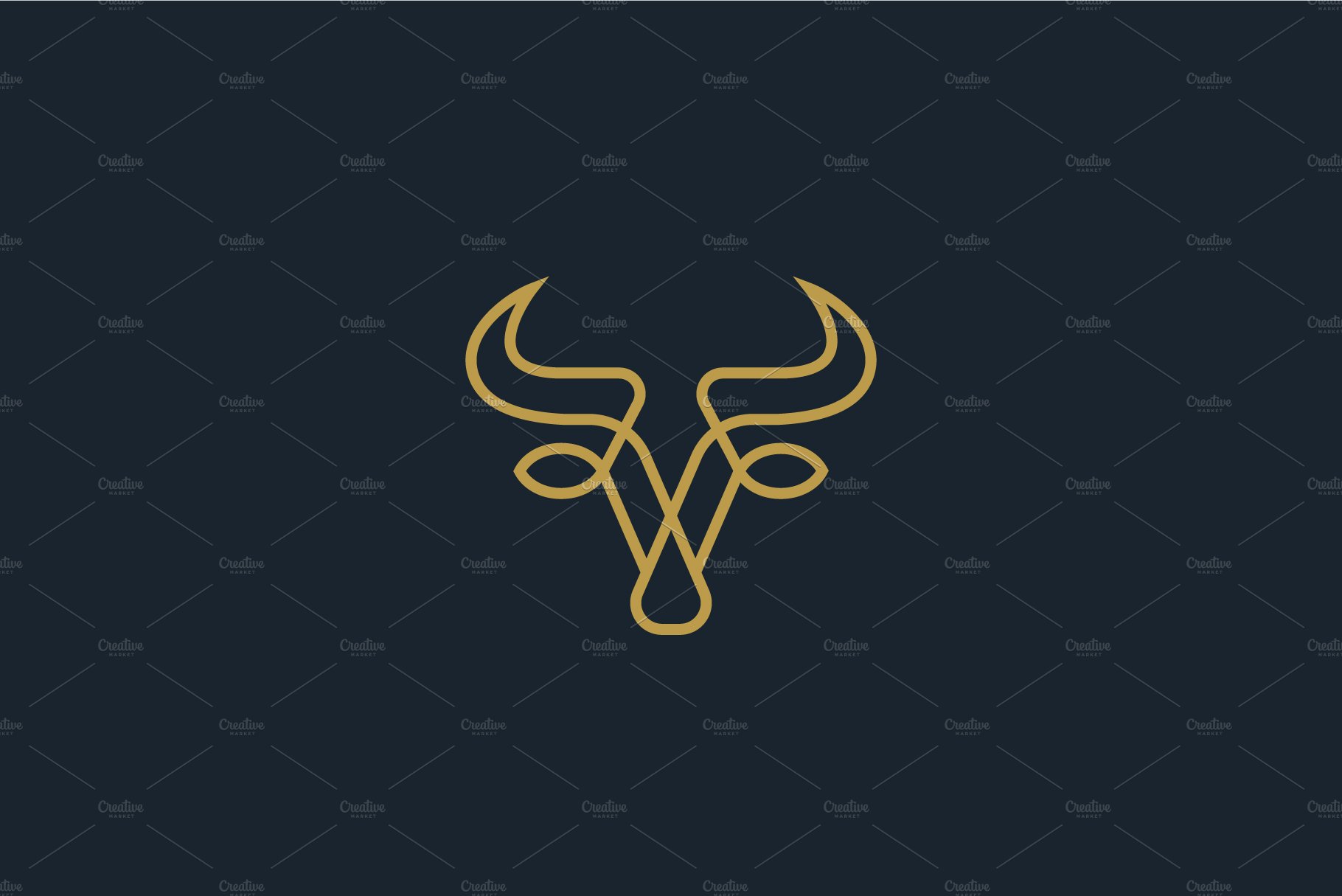 Bull head logo. preview image.