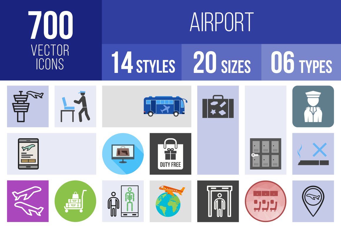 700 Airport Icons cover image.