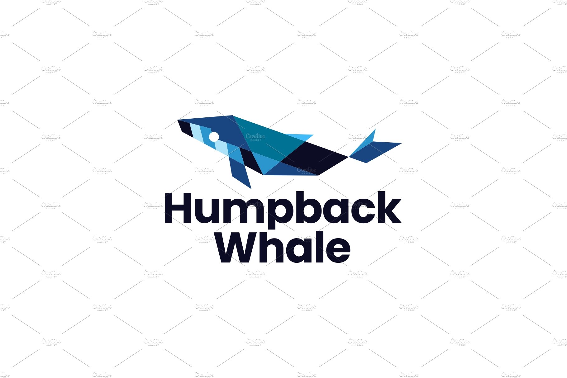 humpback whale logo vector icon cover image.