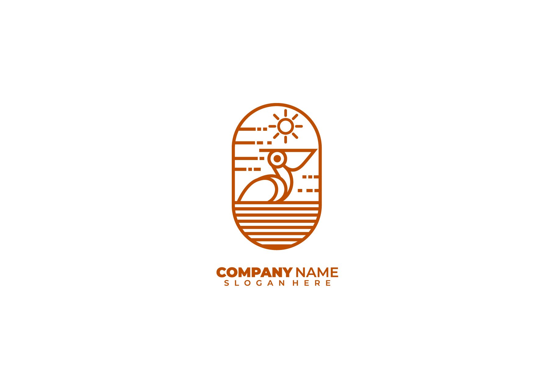 pelican line logo design template cover image.
