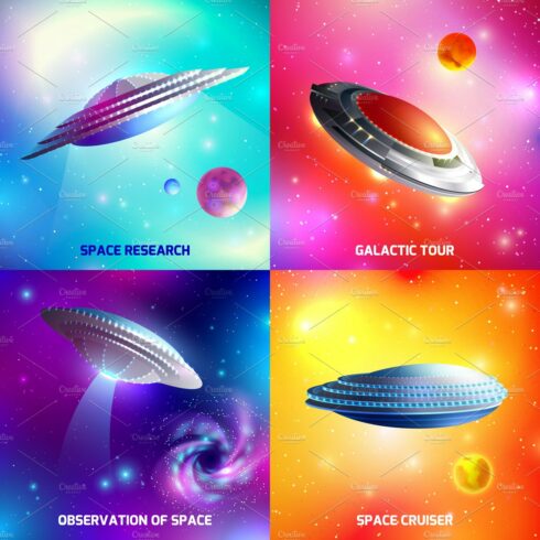 Alien spaceship concept cover image.