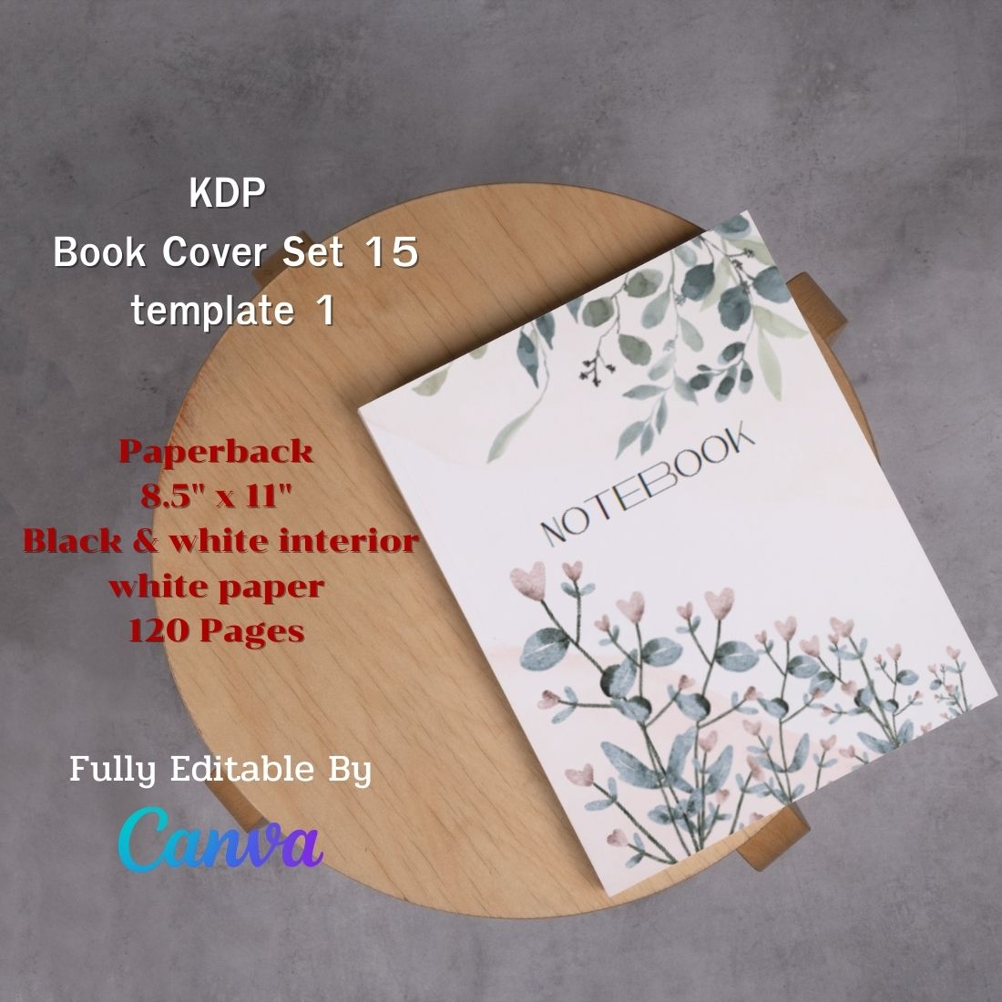 KDP Book Cover Set #15 Canva Template – Paperback preview image.