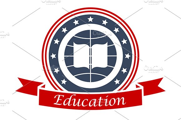 Education emblem design cover image.