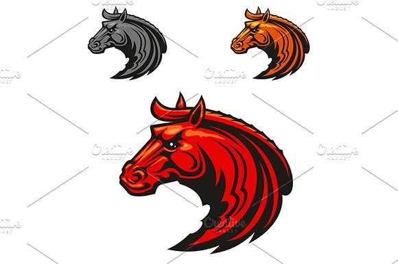 Horse stallion head mascot cover image.