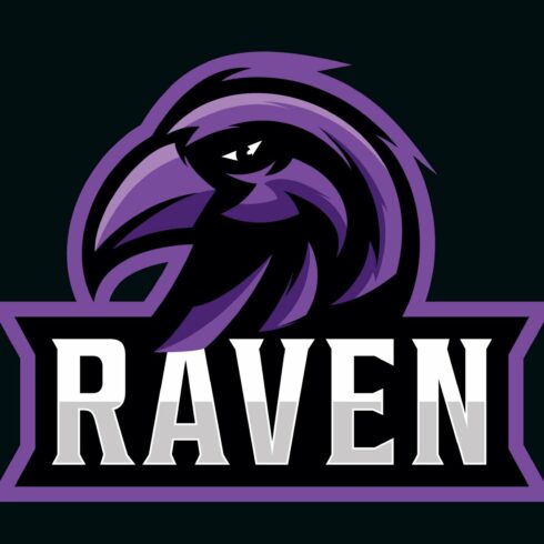 raven logo design for gaming sport cover image.