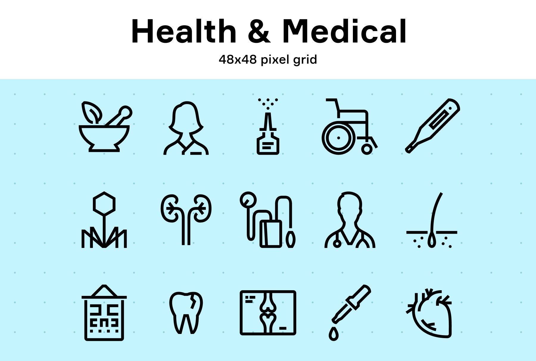 Health & Medical Line Icons preview image.