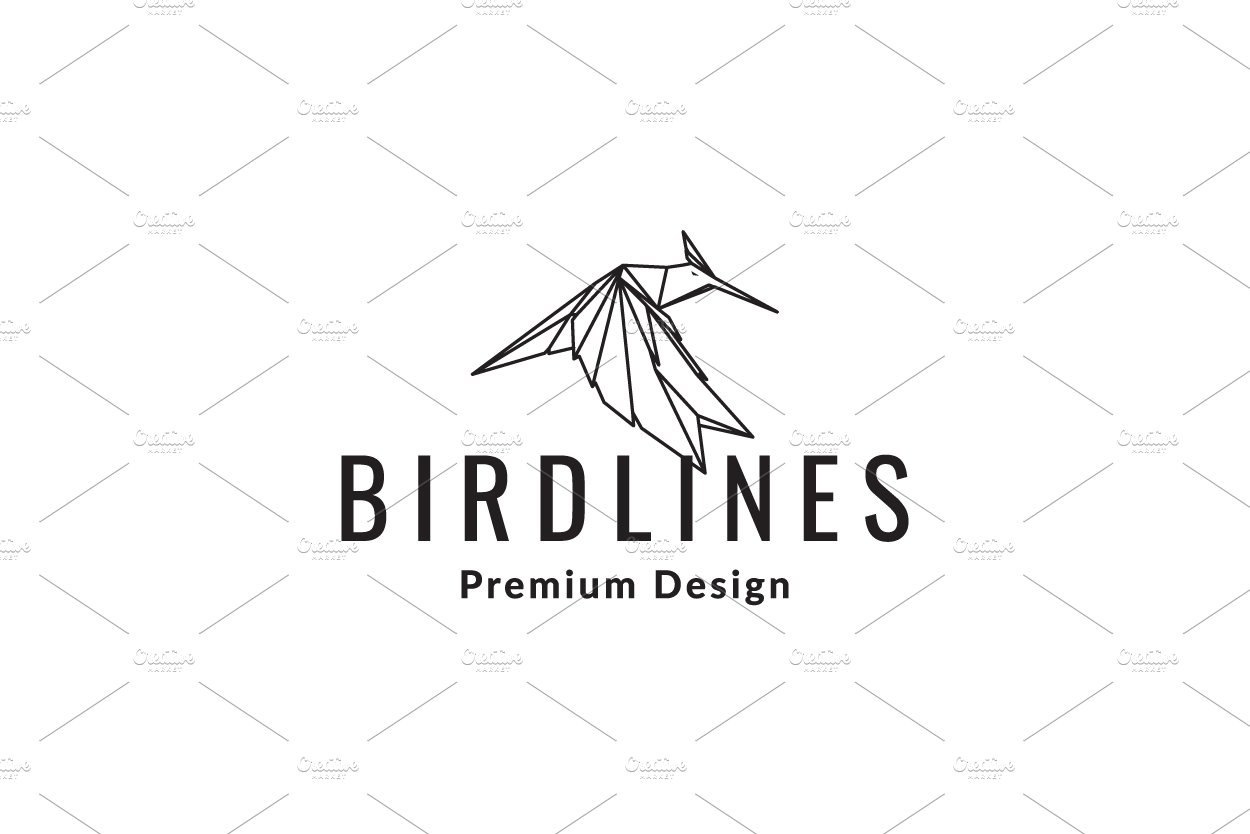 geometric modern hummingbird logo cover image.