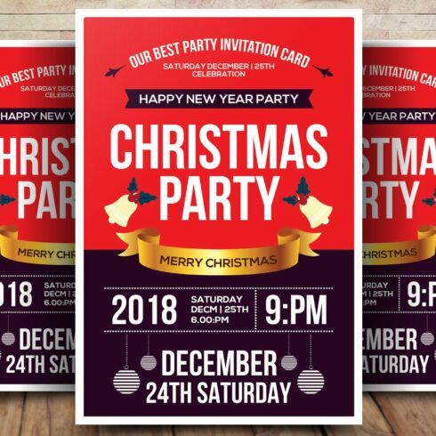 Christmas Party Flyer Design cover image.