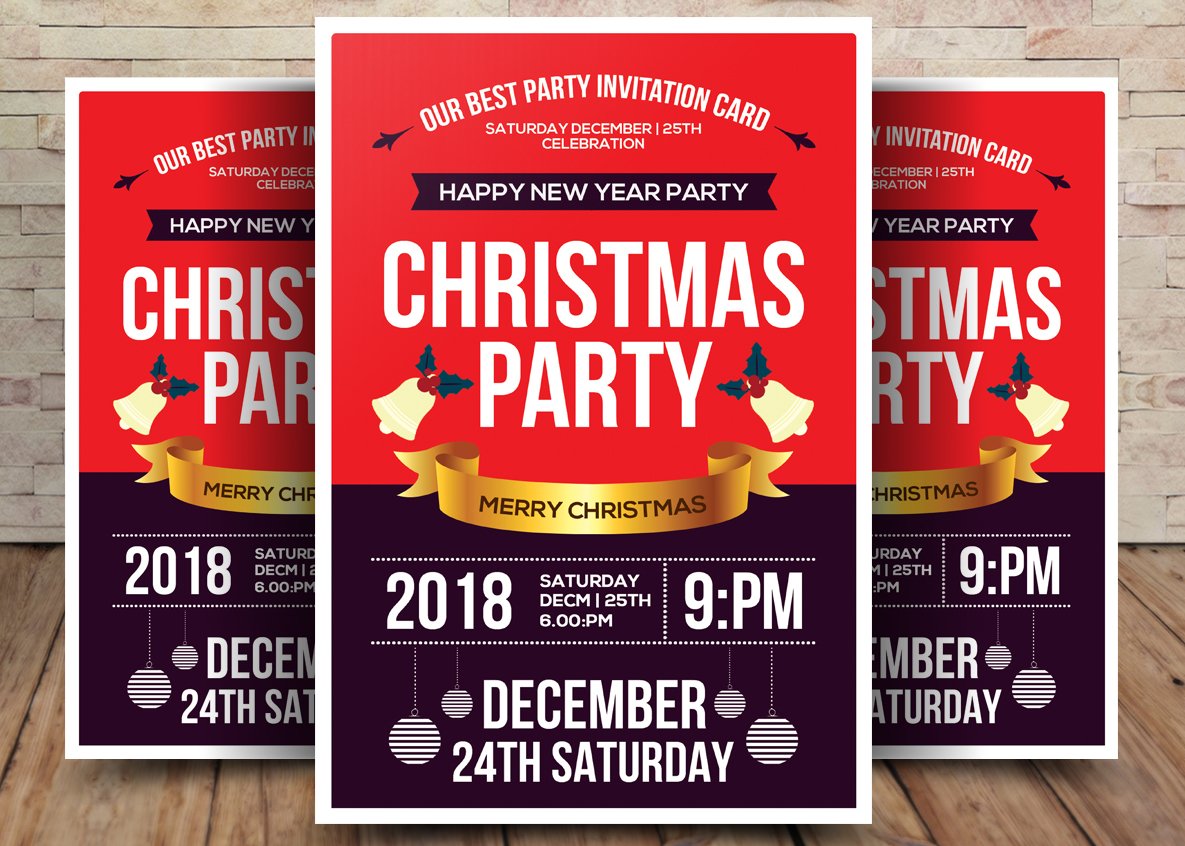 Christmas Party Flyer Design cover image.