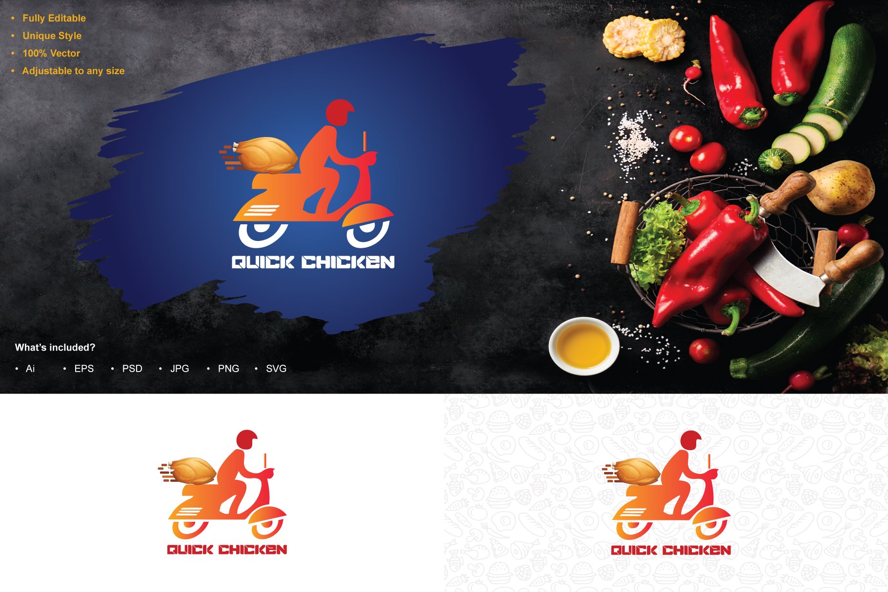 Quick Chicken Logo cover image.