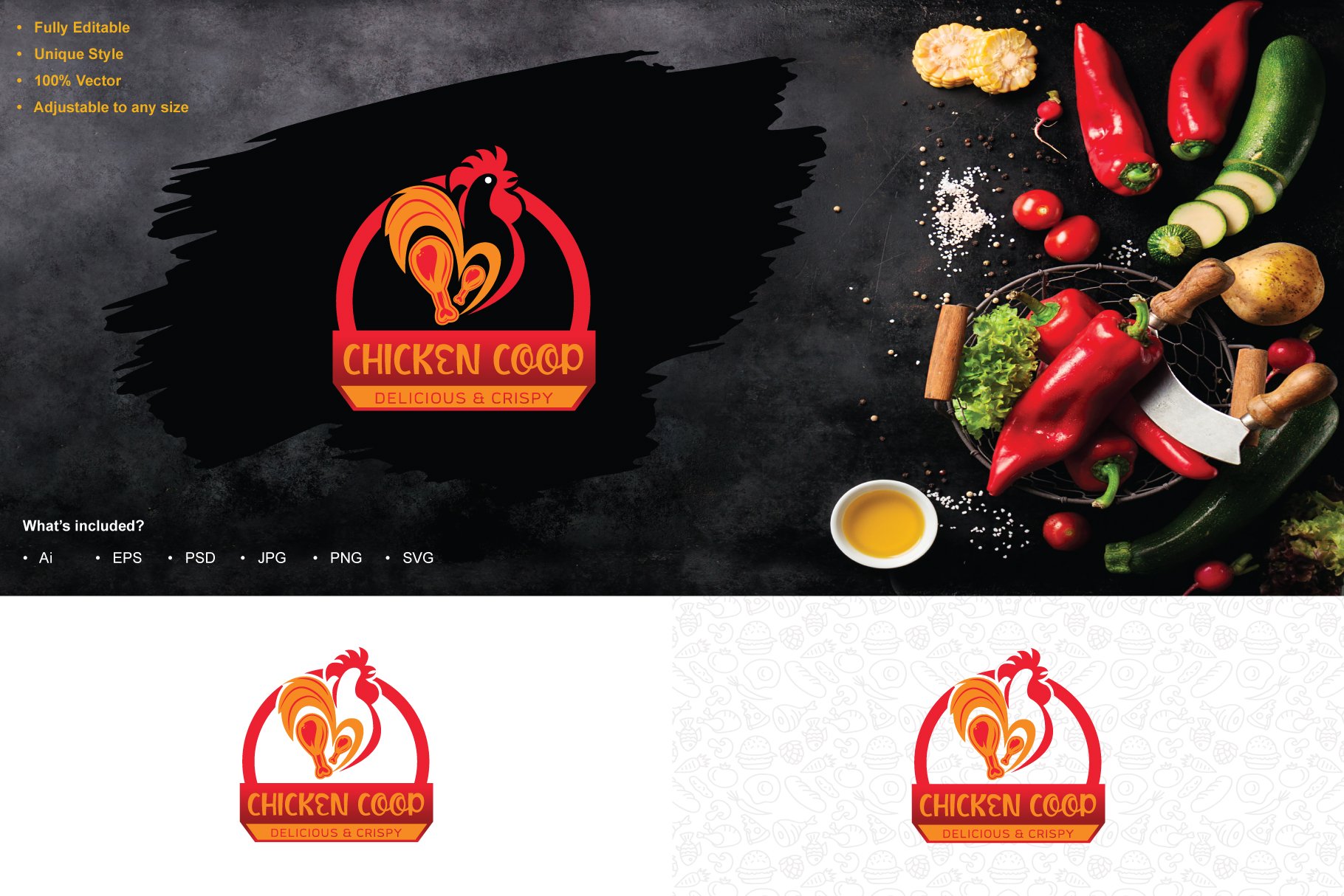 Chicken coop food logo cover image.