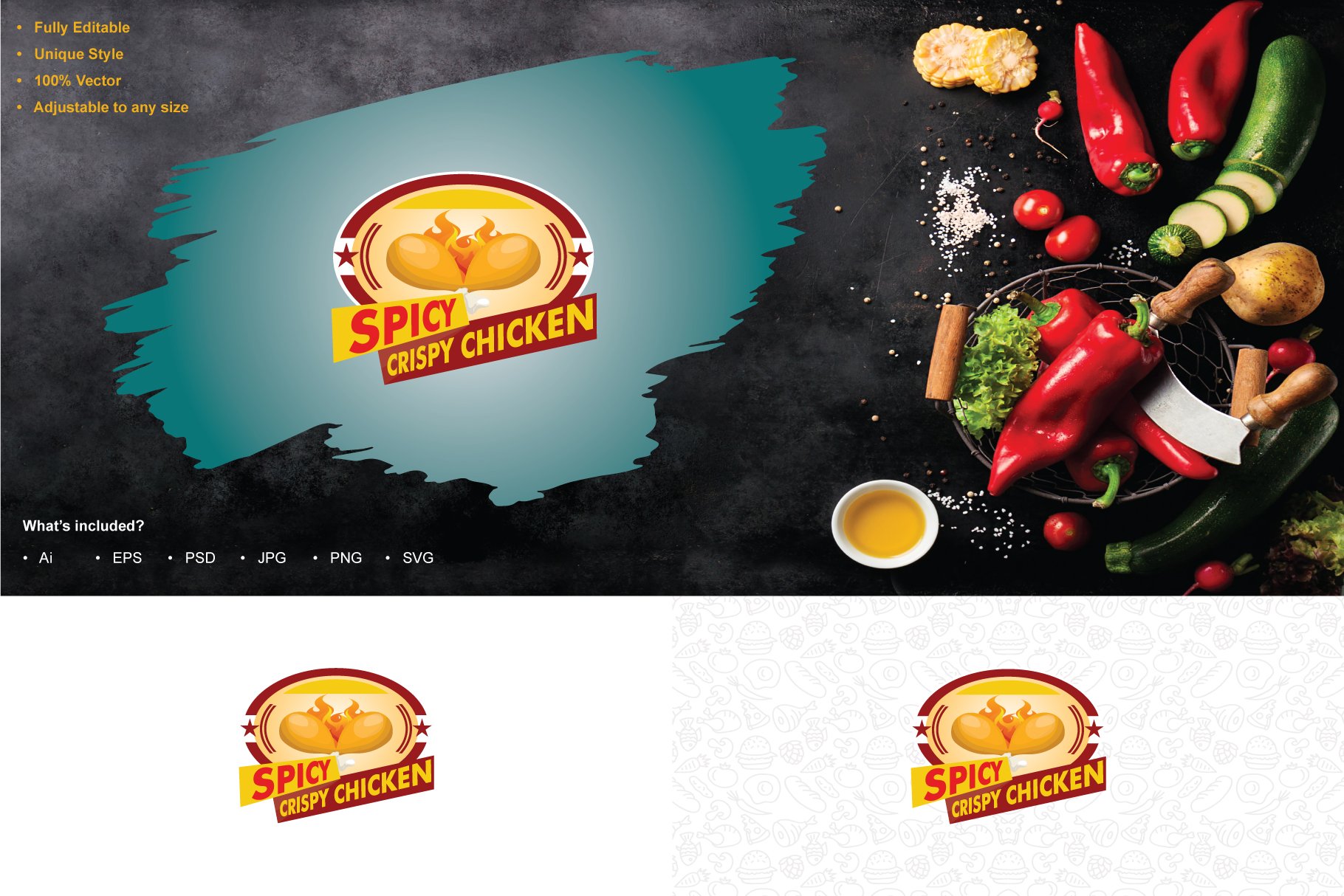 Spicy Crispy Chicken Logo cover image.