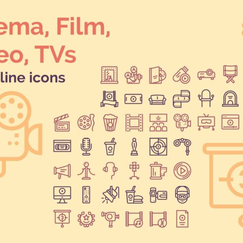 50 Icons: Cinema, Film, Video, TV cover image.