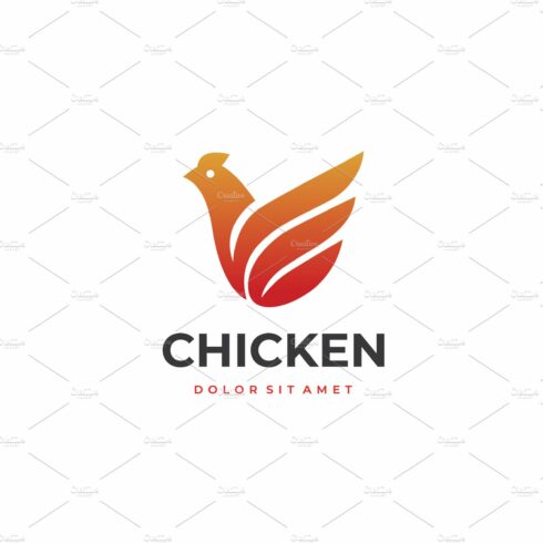 Chicken logo design. Vector icon. cover image.