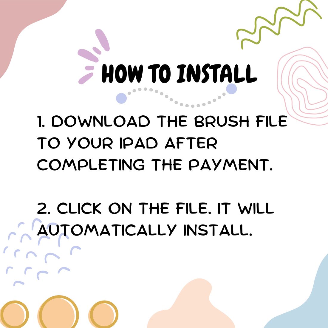 How to install the brush file to your rad after completing the payment.