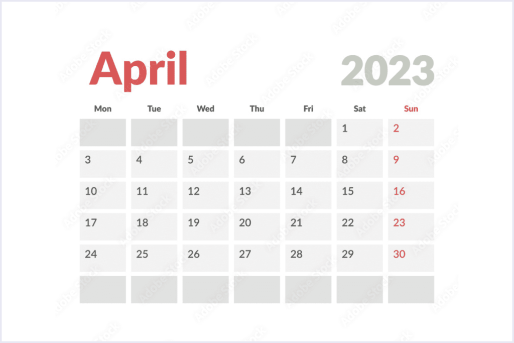 50+ Cute April Calendars 2023 - MasterBundles