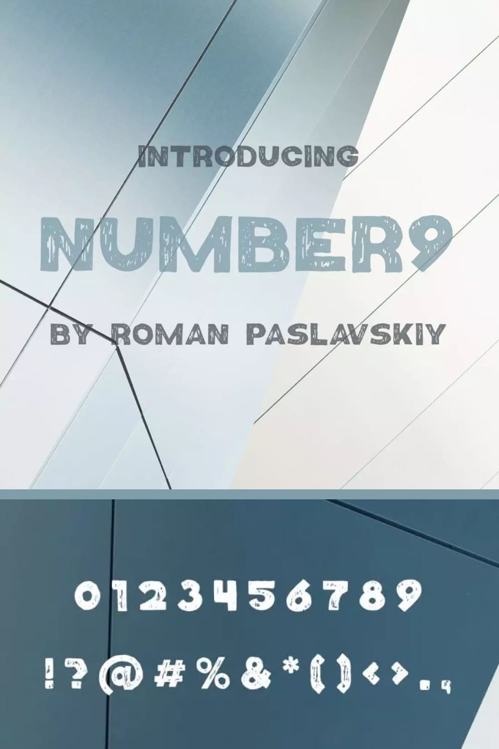 Example of a Number Font with thick letters.