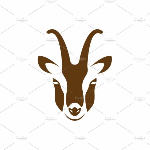 face head mountain goat logo design cover image.