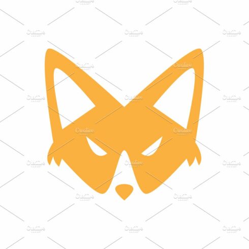 angry face simple fox logo design cover image.