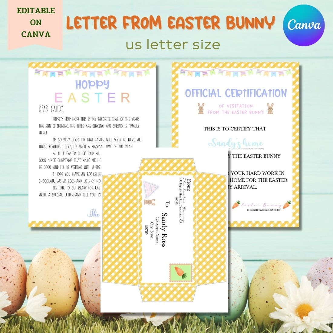 EDITABLE Letter from Easter Bunny cover image.