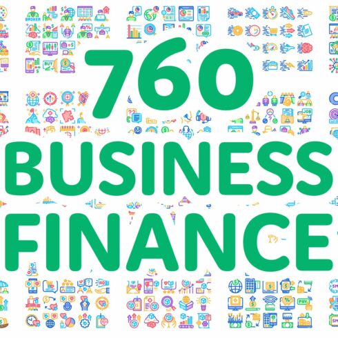 760 BUSINESS / FINANCE line icons cover image.