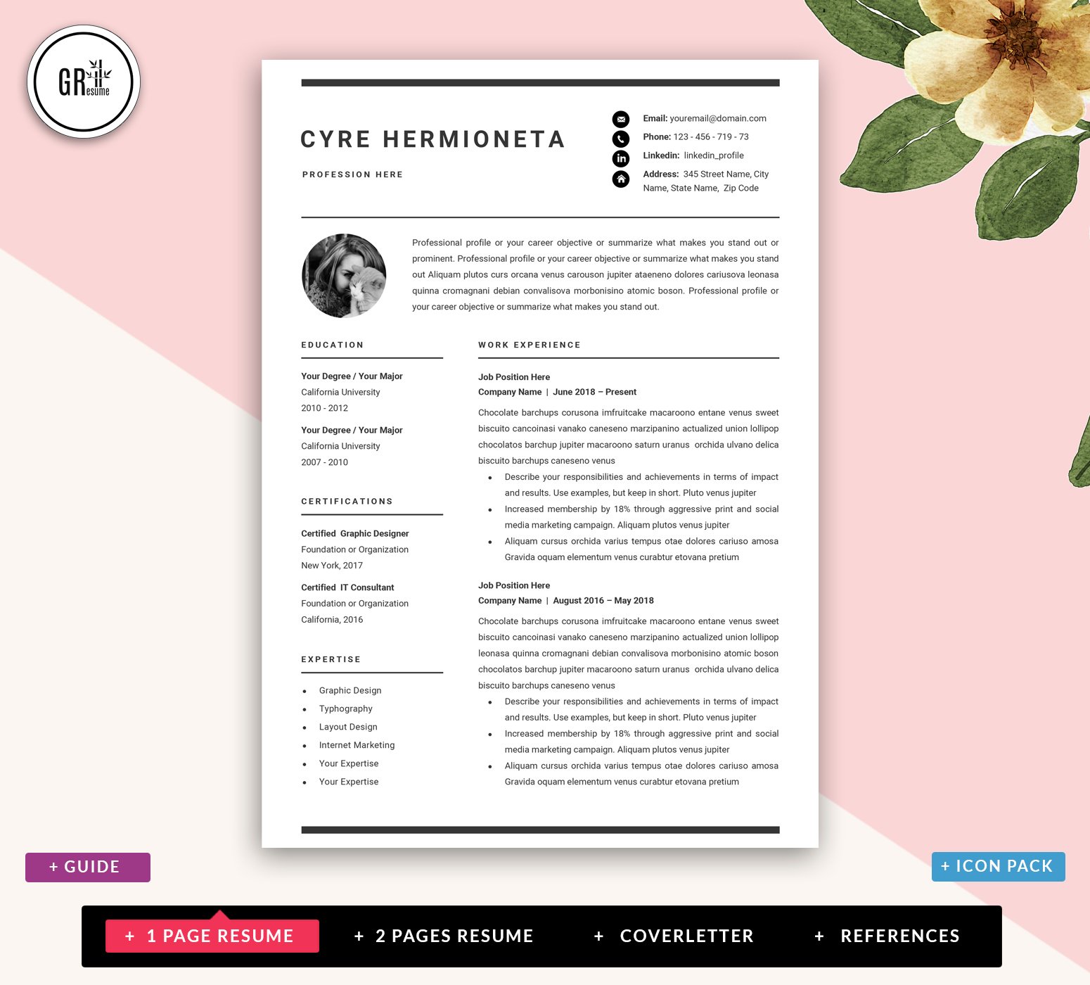 Resume Template | CV Template - 04 preview image.