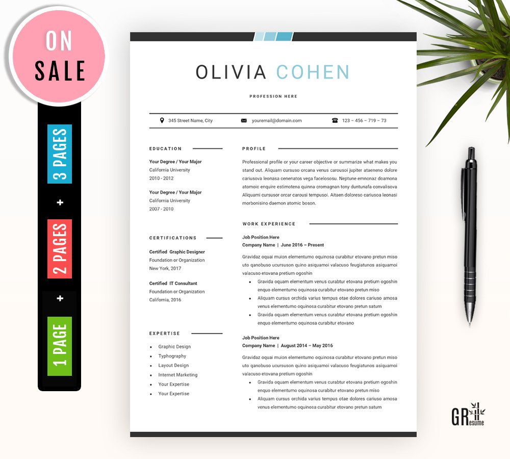 Professional resume template for a sales representative.