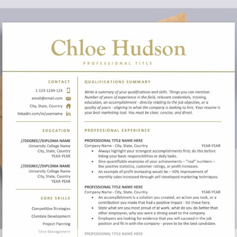 Best Resume CV Template Design cover image.