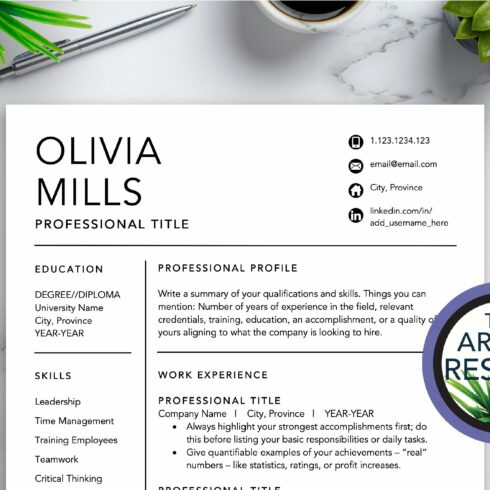 Clean Resume CV Template Bundle cover image.