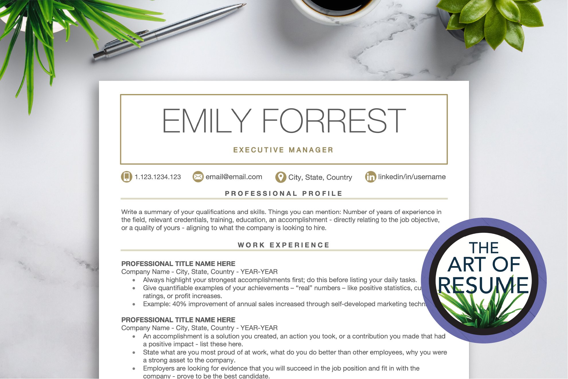 Professional Resume Template Design cover image.